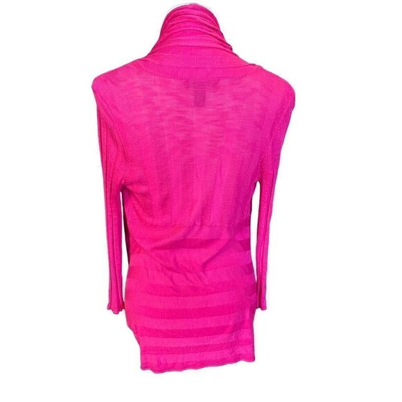 International Concepts Women's Pink Waterfall Tie Front Cardigan Medium - Picture 3 of 15